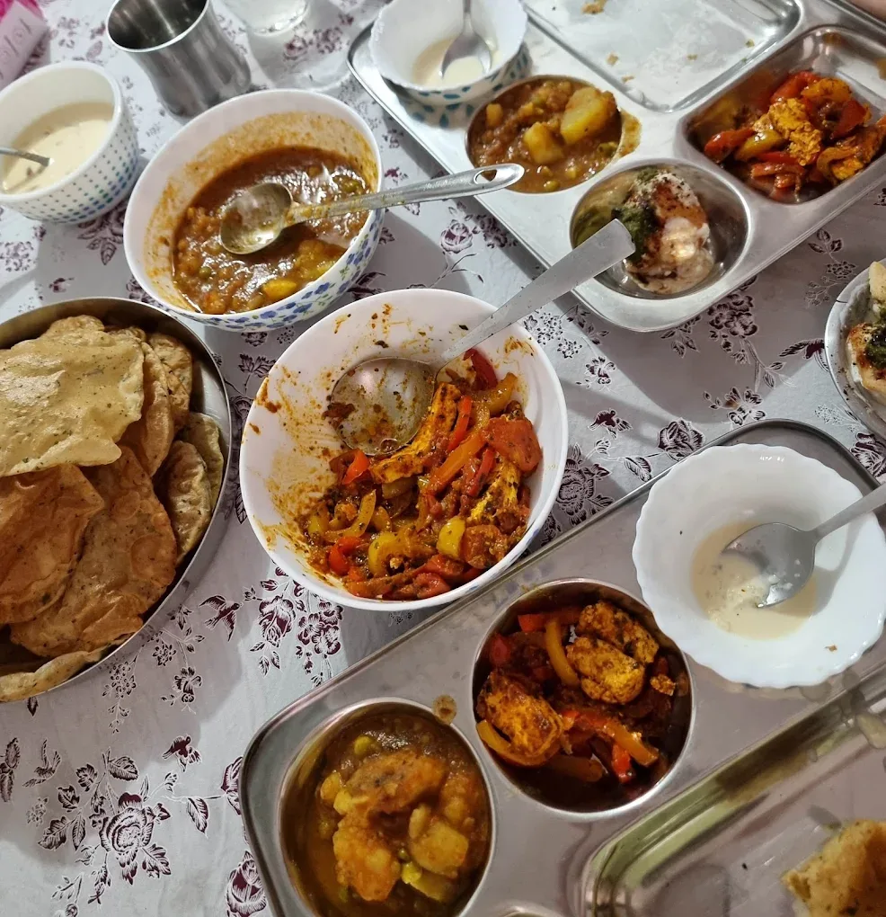 Ayurvedic spice preparation in cooking class Rishikesh - turmeric cumin coriander