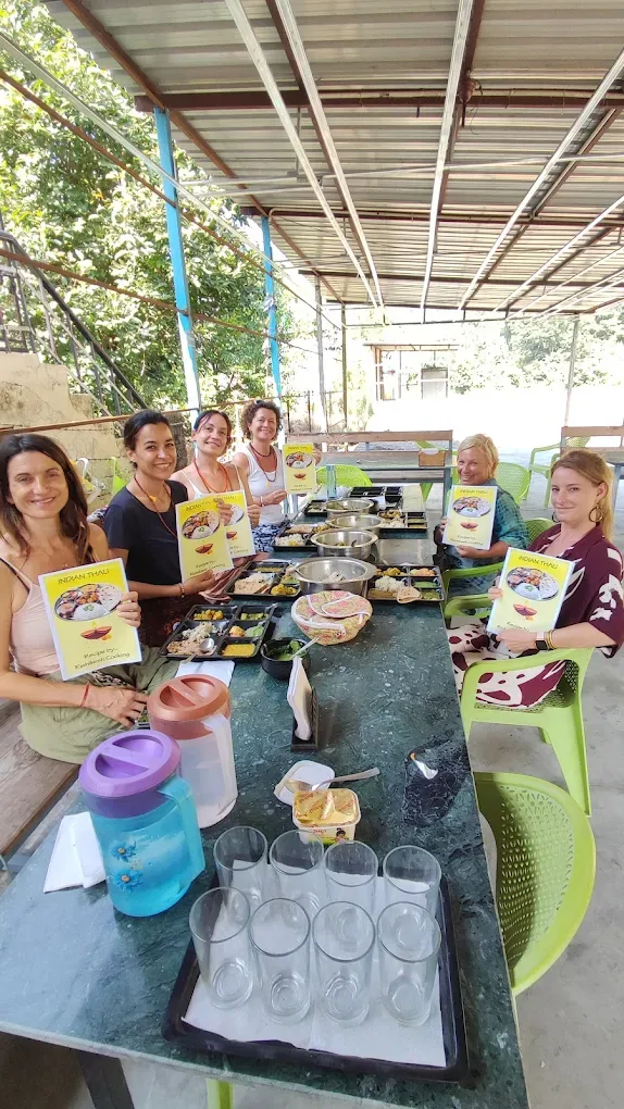Gujarati dhokla in West Indian cooking class Rishikesh