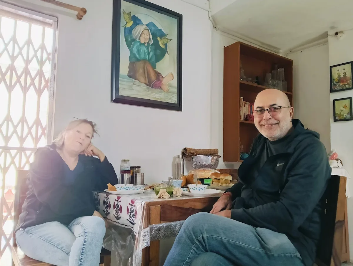 Spice preparation in North Indian cooking class Rishikesh