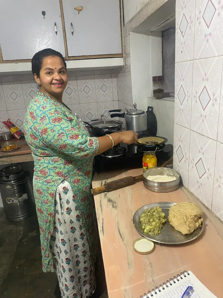Sattvic vegetable curry in ayurvedic cooking class Rishikesh